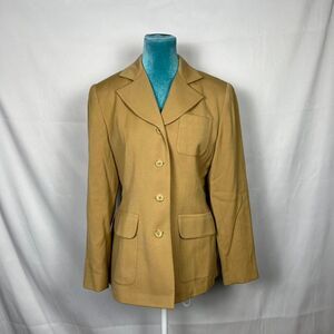 Vintage Embassy Row‎ Pure Wool Camel Blazer - Size 8P